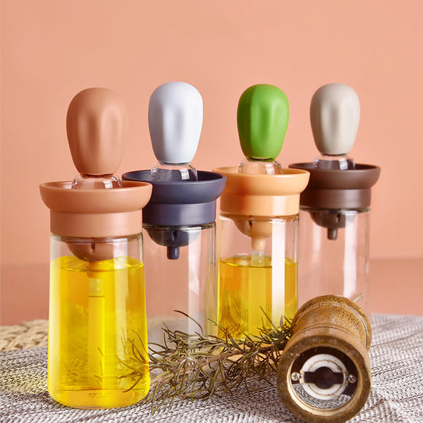 Press Silicone Brush Oil Bottle